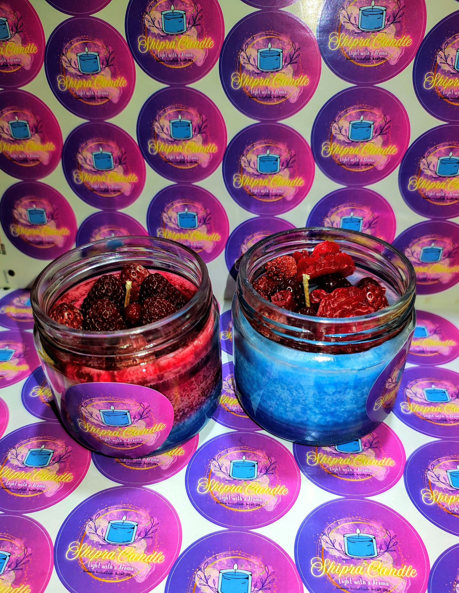 Twin Berry Jars 200 g scented jar candle by Shipra Candle